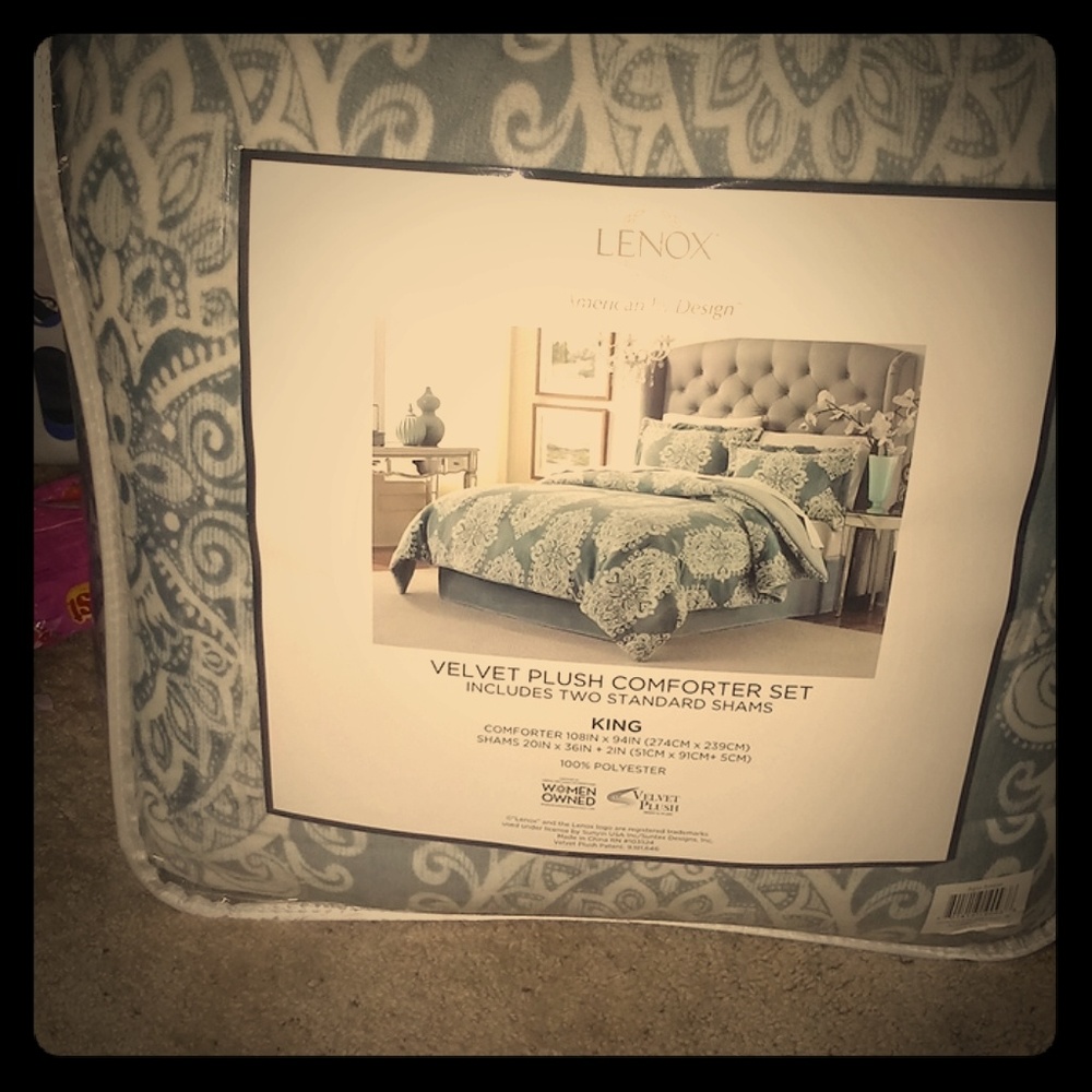 King size velvet comforter set